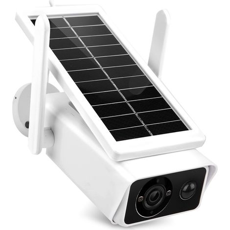 Caméra de sécurité 1080p solaire basse consommation WiFi, étanche IP66, avec surveillance vidéo nocturne (1/5)