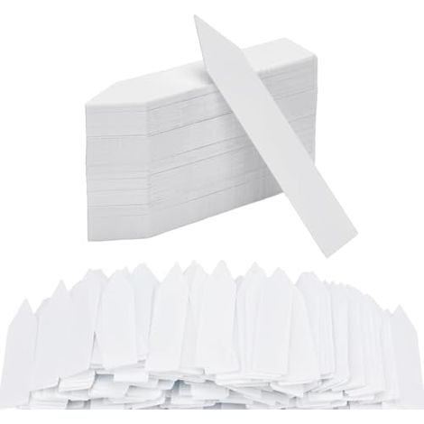 200 Pièces d'étiquettes en Plastique 5x1cm, Mini étiquette Plante étiquettes de Jardin Blanc pour Semis Potager Plantes - (1/5)