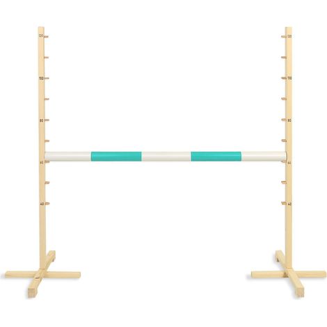 Valla de salto con forma de caballo de juguete de 120 cm, color menta. (1/5)