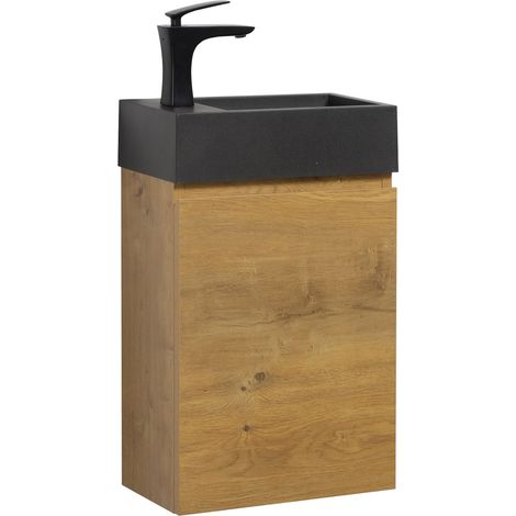 Mobile da bagno Gabinetto Angela 40cm Rovere - armadio WC mobiletto lavabo
