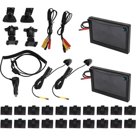 Caméra de recul pour camion 5 pouces, kit complet avec moniteur TFT étanche IP67, caméra latérale 12V-24V, système de vision arrière pour véhicule. (1/5)