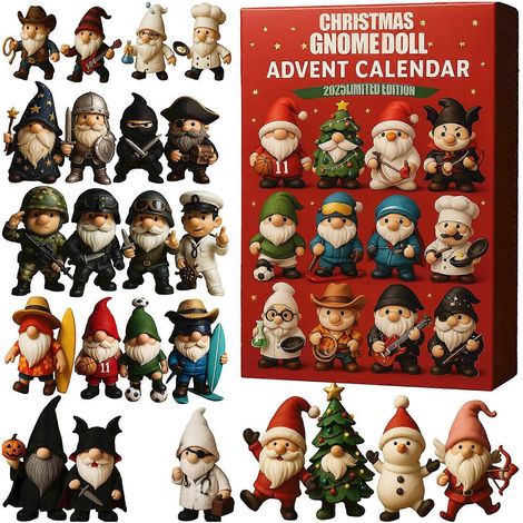 Weihnachtswichtelpuppe 24-Tage-Adventskalender Überraschungs-Sammelfiguren Partydeko (1/5)