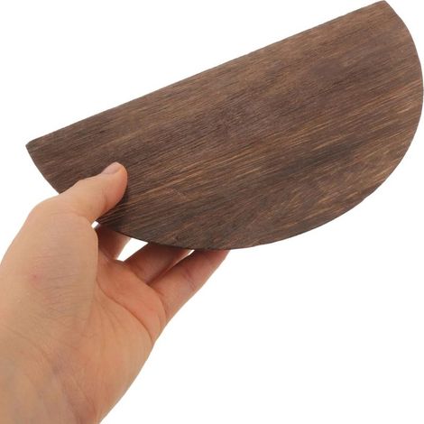 Nordic style solid wood reinforced wall-mounted suspension shelf dark brown (suitable for kitchen and living room) (1/3)
