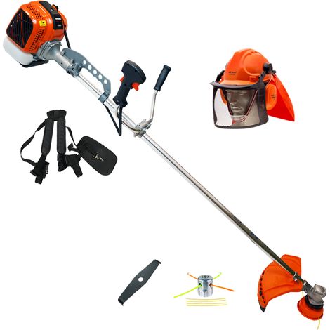 Decesplugiatore a Scoppio 48cc Barra Fissa 32mm + Visiera + Testa di alluminio + Disco triturare