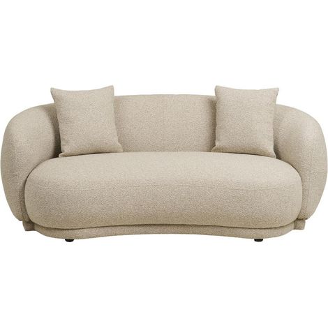 Ella canapé 2,5 pers incluant 2 coussins décoratifs couleur sable. (1/5)