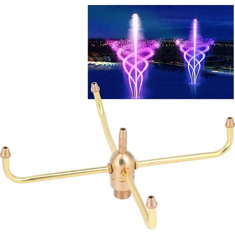 Buse de fontaine d'eau rotative à 4 bras, filetage femelle G1/2 G3/4 mâle, tête de pulvérisation pour étang de jardin