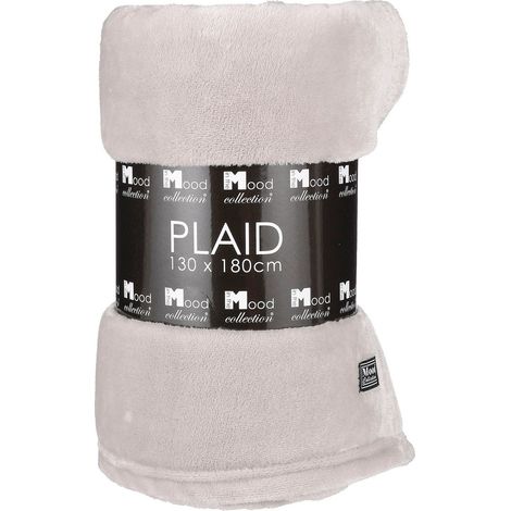 Plaid en Polaire Doux et Chaud Couverture de Canapé Beige 130 x 180 cm - PANGIVO (1/4)
