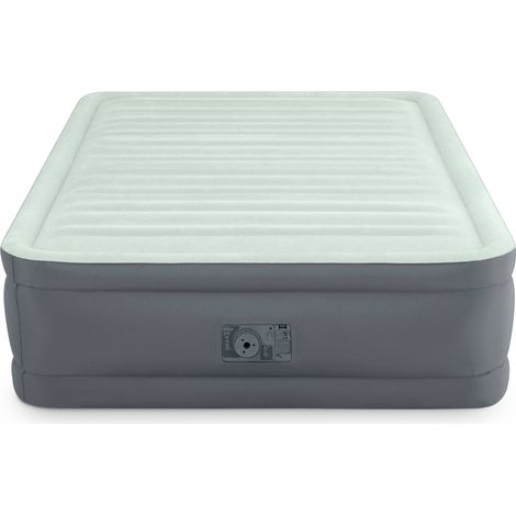 Intex – Matelas gonflable 2 places électrique – Structure Fiber Tech – Gonfleur intégré 220V – Confort moelleux et soutien ferme