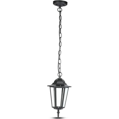 V-TAC LED-Laternenlampe, E27-Lampenfassung (max. 60 W), Schwarz, L840 mm, IP44