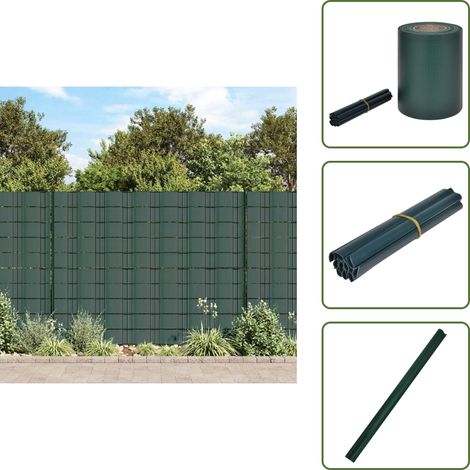 The Living Store Écran d'intimité de jardin PVC 70 x 0,19 m Vert - Barrière de vie privée