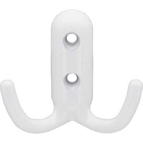 APPENDIABITI A 2 GANCI 45X45 MM BIANCO LUCIDO 30 PZ
