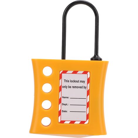Kit de consignation et d'étiquetage avec moraillon, verrou de sécurité universel à 4 trous isolé en nylon pour environnement antidéflagrant (1/5)