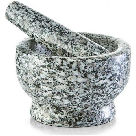 Zeller 24503 - Set di mortaio e pestello, granito, grigio