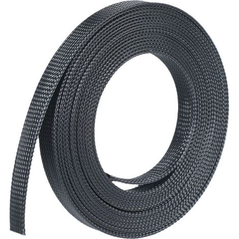 Gaine de protection tressée extensible de 21 pieds et 1 pouce (25 mm) pour câbles automobiles, téléviseurs, ordinateurs et autres appareils domestiques (1/5)