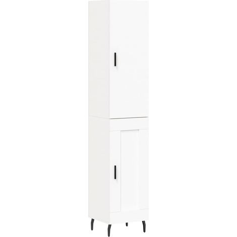 Aparador cómoda mueble de almacenaje organizador cocina salón salón alto 345 x 34 x 180 cm madera de ingeniería blanco 020032282
