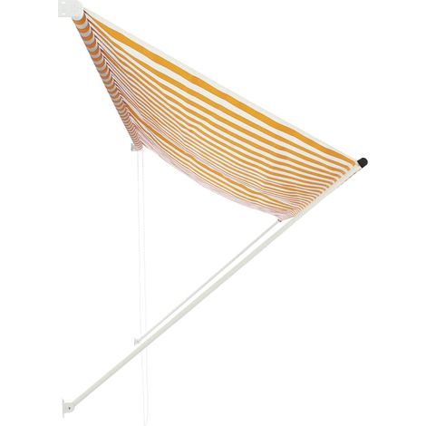 Maison Exclusive - Tenda da Sole Retrattile 350x150 cm Giallo e Bianco
