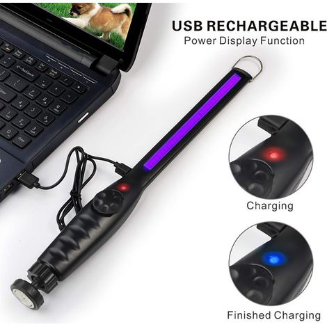 Sterilizzatore Luce USB Ricaricabile Portatile Lampada di Disinfezione Antibatterico 99.9% UV-C (1/5)