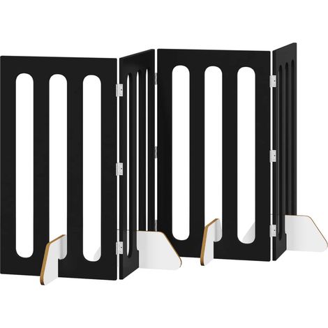 Clôture pliable pour animaux 4 pc Chêne noir 201 x 38 x 90 cm vidaXL