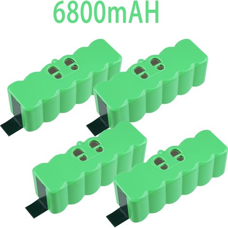 14.4V Aspirateur Batterie pour iRobot Roomba 500 510 520 530 532 535 540 545 550 552 555 560 562 570 580 585 600 610 620 630 650 660 700 760 770 780 790 800 870 880 14.4V 6800mAh Li-ion-4pcs