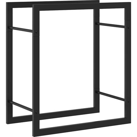 Maison Exclusive - Portalegna Nero Opaco 50x28x56 cm in Acciaio (1/5)