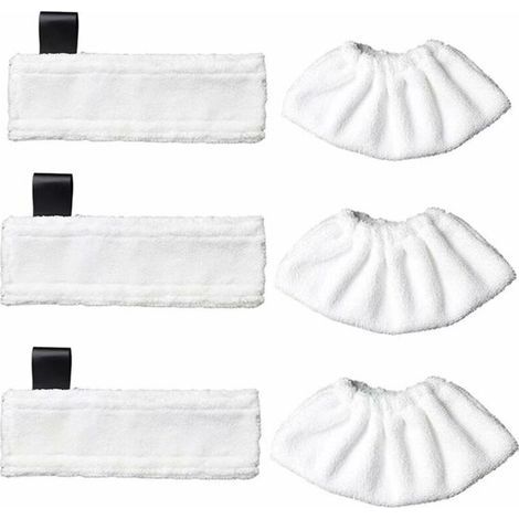 3 panni in microfibra di ricambio e 3 panni in microfibra per Karcher Easy Fix SC1/SC2/SC3/SC4/SC5/SV7, panno accessorio per Karcher Easy Fix (1/4)