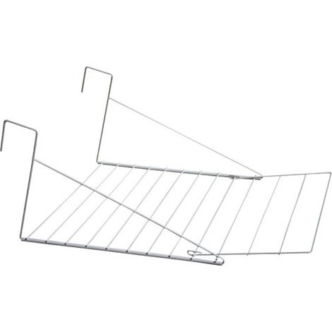 Séchoir à linge pour balcon – Rallonge en fil d'acier plastifié – Capacité 6 m – Dimensions 80 x 57 cm – Couleur blanc – Faverge
