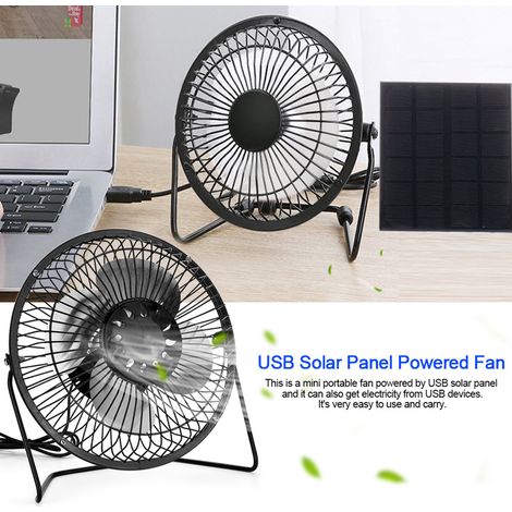 Mini ventilateur portable alimenté par panneau solaire USB pour rafraîchir et ventiler la maison, les voyages et la pêche (1/5)