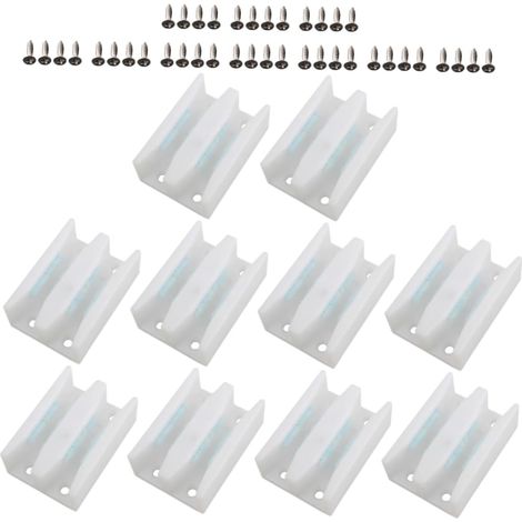 Lot de 10 guides porte douche coulissante en verre, bloc (1/5)