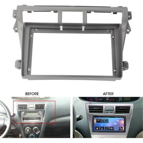 9-Zoll-2-DIN-Autoradio-Blende mit Stromkabel, passend für Toyota Vios 07–12 (1/5)
