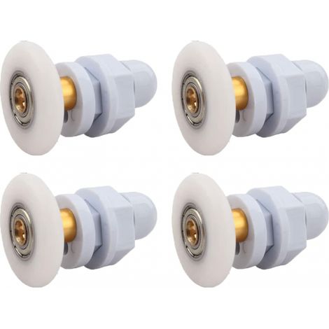 roulettes porte douche coulissantes en rechange pour coulissante 29 mm lot de 4 Verre Laiton (1/3)