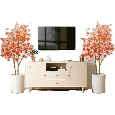 Árbol de arce artificial, 150 cm de altura, para uso interior, fabricado en poliéster, para decoración del hogar, estilo árbol. (1/5)