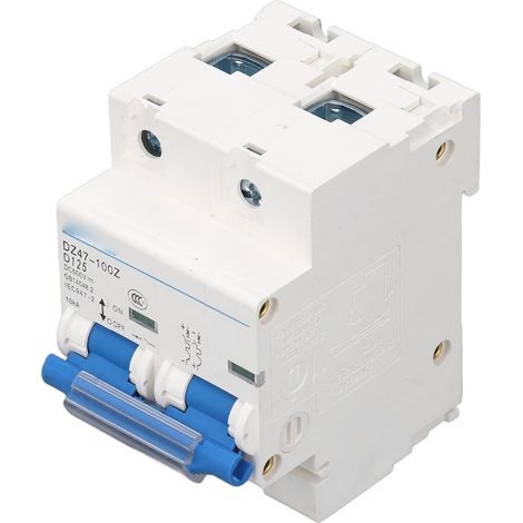 Disjoncteur DC 10kA 125A 500V, protection surcharge, rail DIN 36mm, coupure de circuit miniature, pouvoir de coupure élevé (1/5)