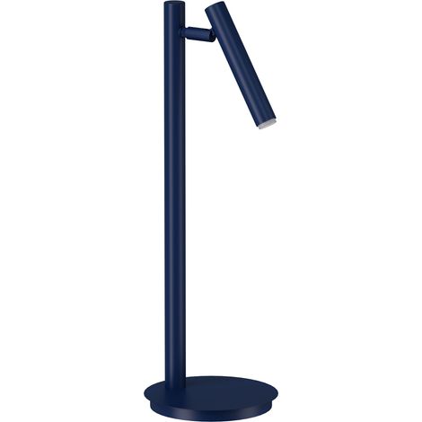 Lampe de bureau moderne bleu marine SOPEL Sigma Lighting, abat-jour orientable, 1x G9 3W, acier laqué