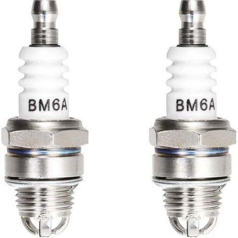 BM6A 3-Elektroden-Zündkerze, Ersatz für M7/L7T/CJ8 Zündkerzen, 2 Stück - Crezuo