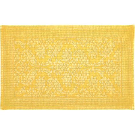 Tapis de bain en coton 50x80 cm FIRENZE safran, par Vent du sud