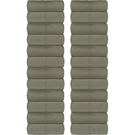 Set Asciugamani Bagno 100% Cotone Super Assorbenti Telo Doccia Spugna Professionali Salvietta Lavetta Viso Asciugamano Salviette Teli Asciugamano Ospite Qualità Hotel Lavette 24 Salviette viso - Torto