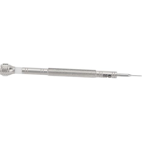 Tournevis de réparation de montres professionnel en acier inoxydable de précision pour lunettes et bracelets de montres, 0,6 mm (1/5)