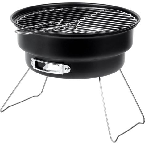 Barbecue à charbon de bois en acier pliable et portable 28x26x22 cm (1/5)