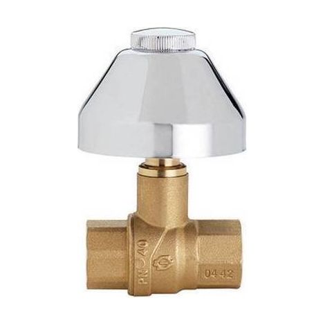 VALVOLA A SFERA DA INCASSO FF CON CAPPUCCIO E CAMPANA CROMATI Misura: 1/2"  DN 15  PN 40