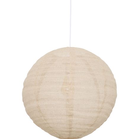 Lanterne boule Jordy en lin D.43cm beige - Atmosphera créateur d'intérieur (1/4)