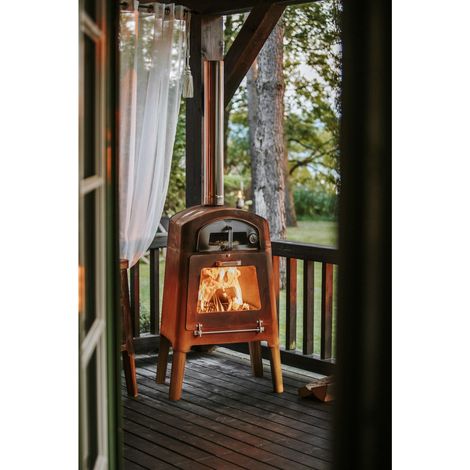 Masuria Kamin Nexo Corten Multifunktionaler Holzofen, Feuerstelle, Grill und Pizzaofen (1/5)