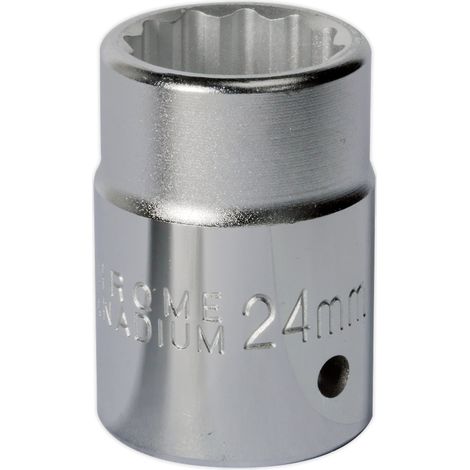 Sealey 24mm 3/4""Sq Drive Standard WallDrive Socket 12pt Chrome S34/24