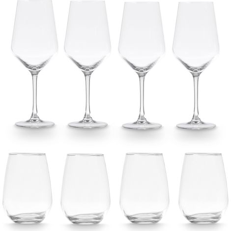 Ensemble de verres et de flûtes, 8 pièces.