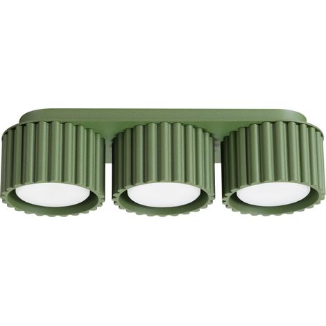 Plafoniere AURA verde oliva 32.5x8x10cm Alluminio Sollux (1/5)