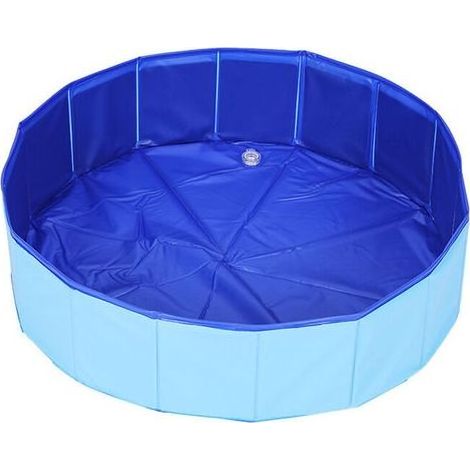Piscina animale domestico Cane Gatto di Nuoto di Sabbia Tabella Lavabo, Vasca Piscina Pieghevole, blu (30x10cm) (1/5)