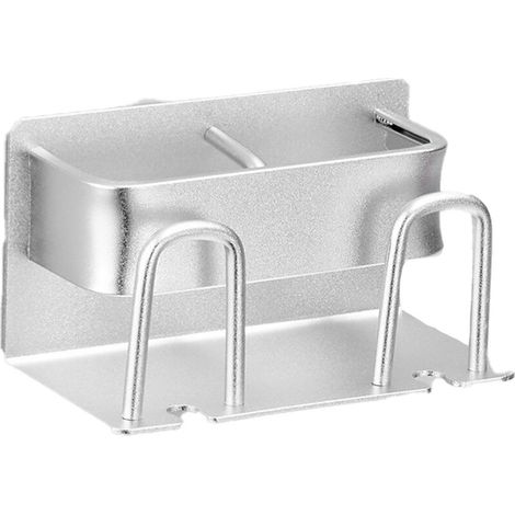 Porte-brosse à dents électrique mural, support de rangement pour brosse à dents, dentifrice, style argenté 1