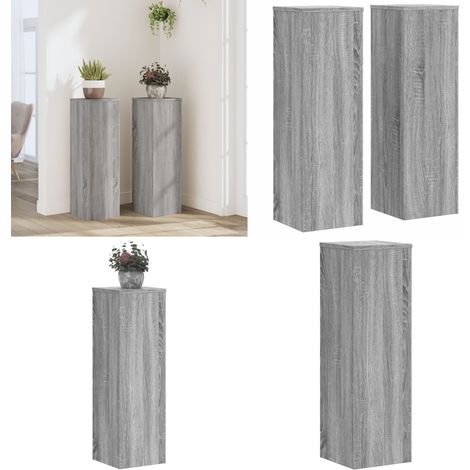 vidaXL Pflanzenständer 2 Stk. Grau Sonoma 25x25x80 cm Holzwerkstoff (1/5)