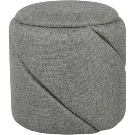 Amadeus - Pouf rond en tissu vert Ø42 cm Barbabelle (1/2)