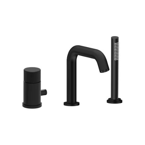 Batteria bordo vasca con deviatore nero. Paffoni serie Jo JO045NO  Nero (1/2)