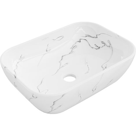 Mexen Rita lavabo da appoggio 45 x 32 cm, pietra bianca - 21084583 (1/3)